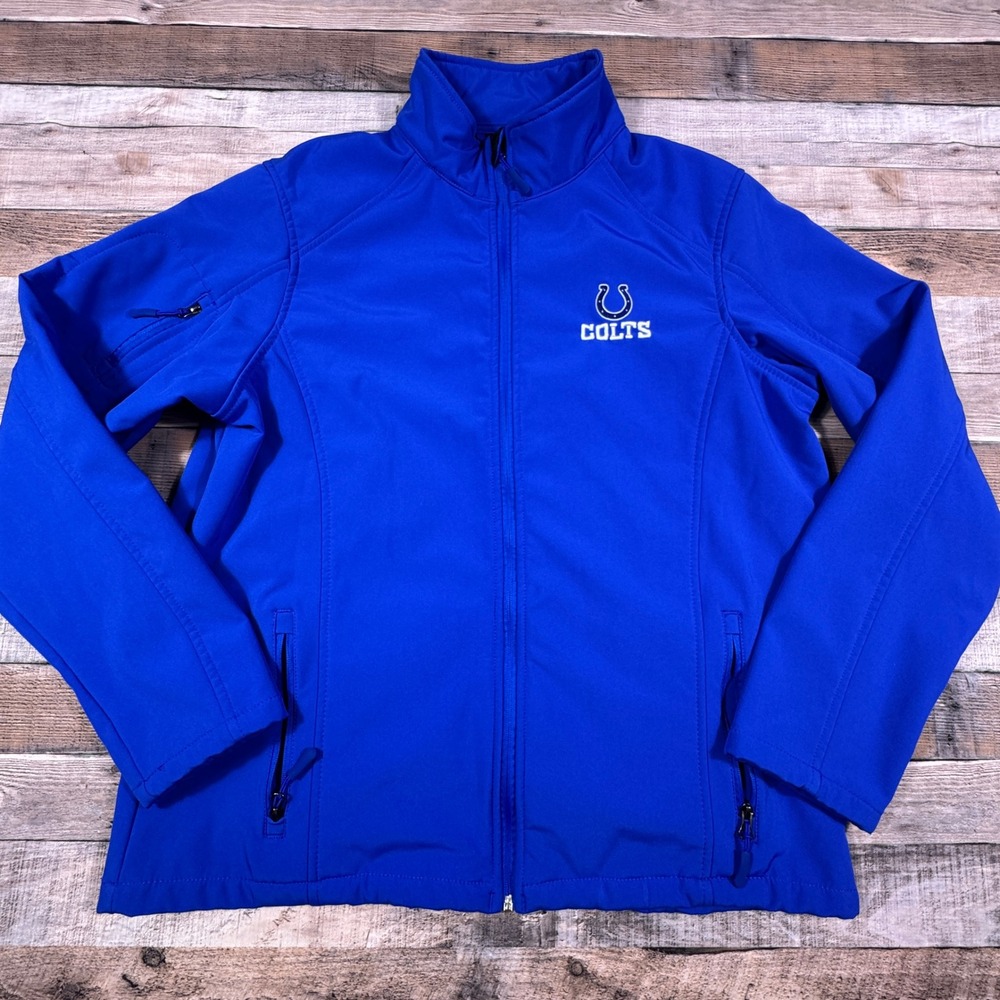 Dunbrooke‎ Indianapolis Colts Sonoma Softshell Jacket Blue XL Full Zip